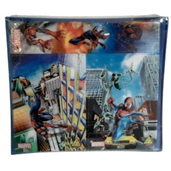 SPIDERMAN 3D Zipper Poster Puzzle Comic Ruler Marvel Tattoos Bag - Picture 2 of 3